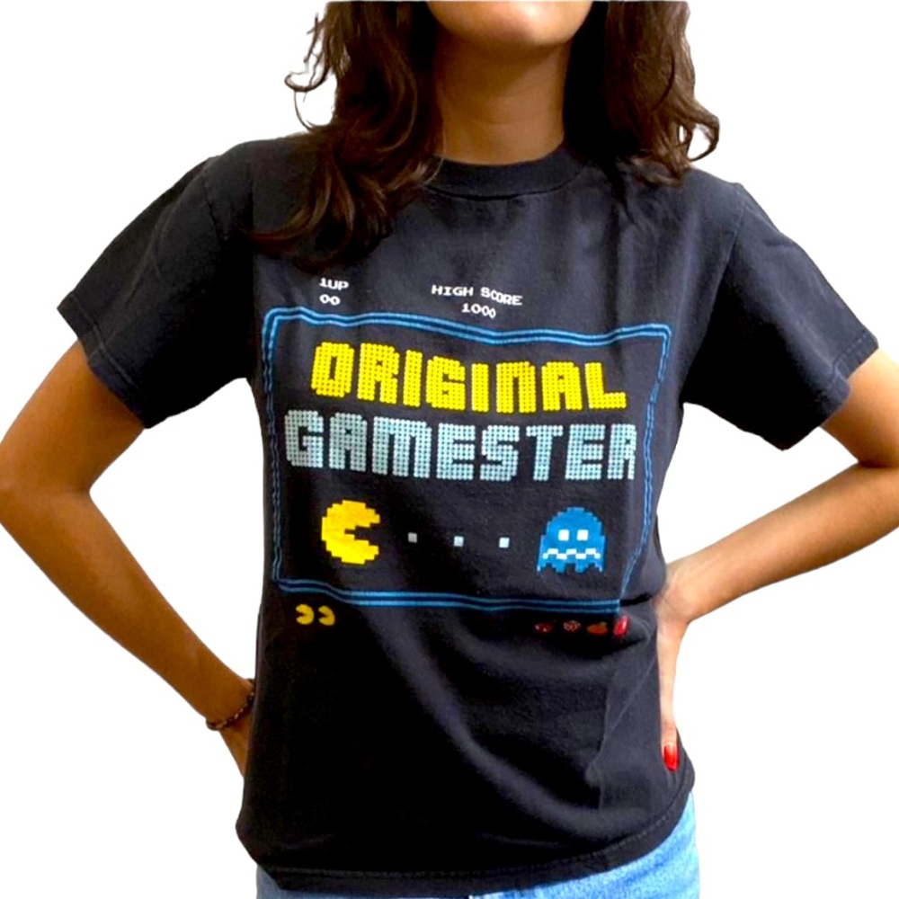 Y2K Original Gamester Pac Man T-Shirt Large‎